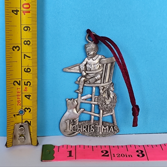 Seagull pewter 1st Christmas Highchair Ornament - Picture 3 of 3